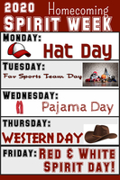 2020 comet Homecoming Spirit Week