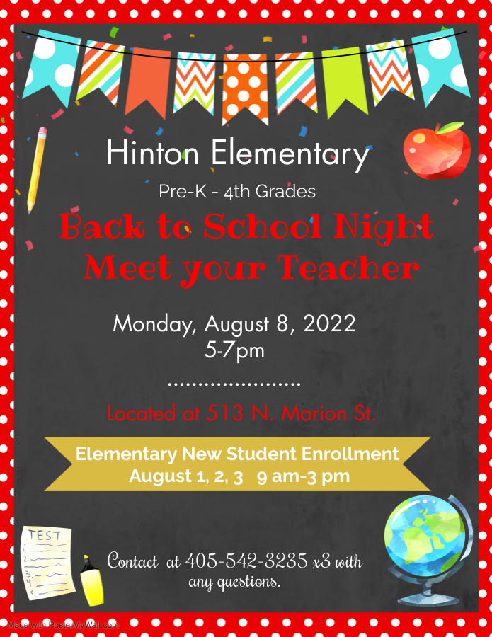 Back to School Night & New Student Enrollment Dates